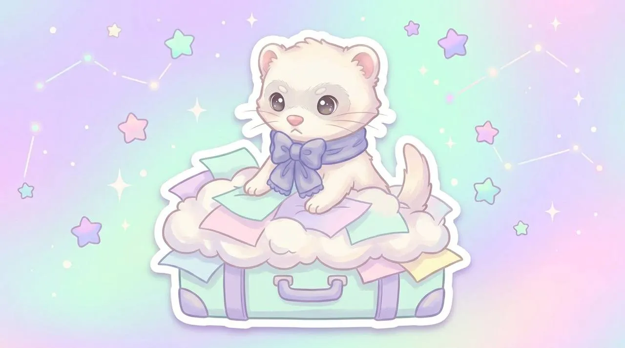PDFerret mascot: a white ferret ready to work