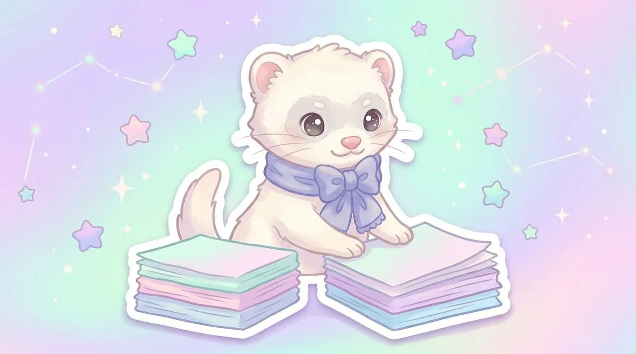 PDFerret mascot: a white ferret ready to work