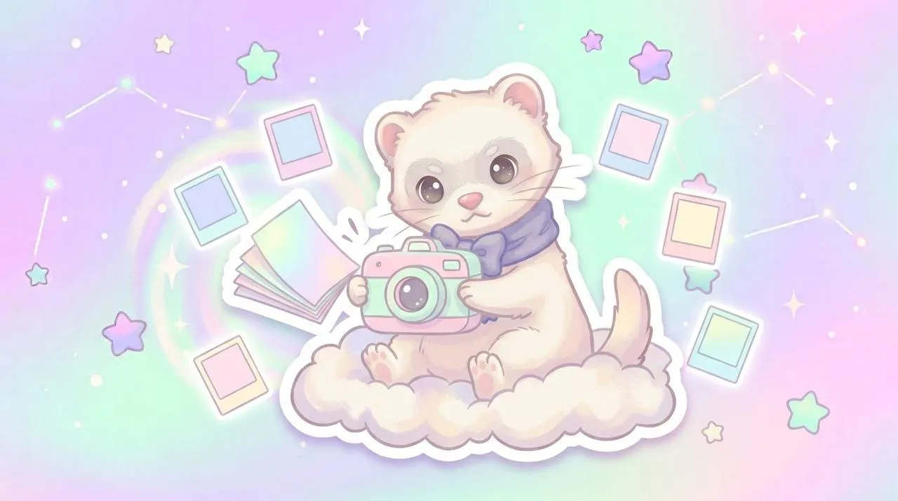 PDFerret mascot: a white ferret ready to work