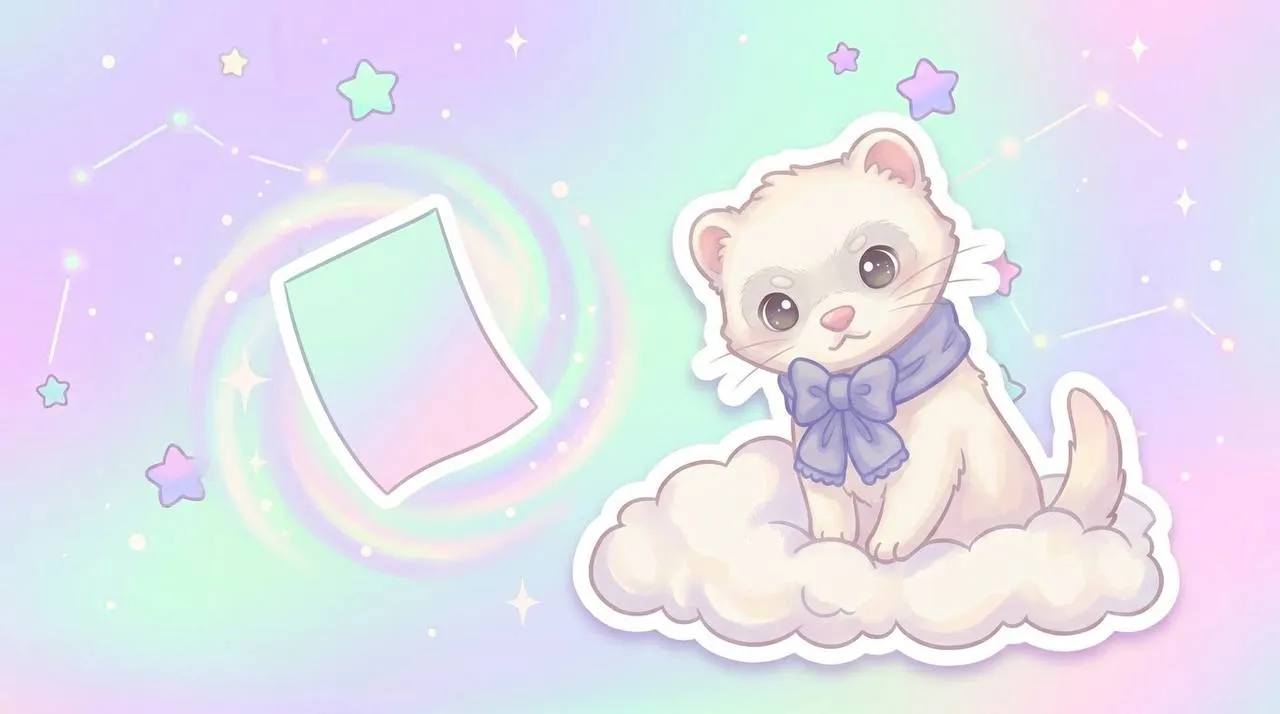 PDFerret mascot: a white ferret ready to work