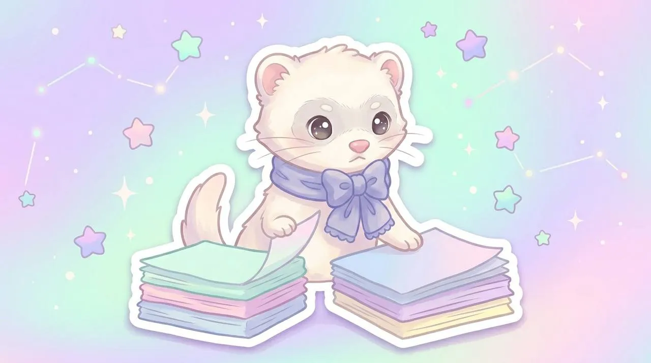 PDFerret mascot: a white ferret ready to work